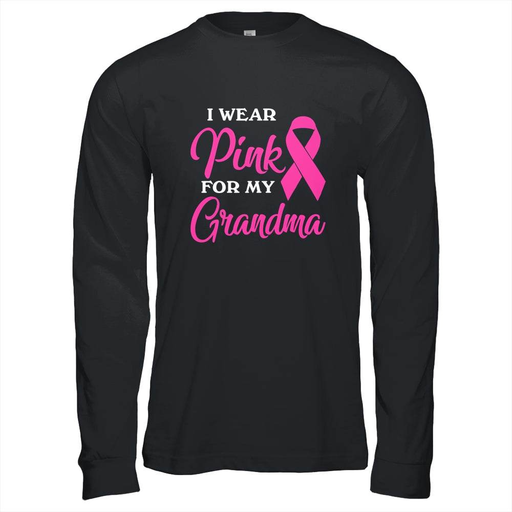 I Wear Pink For My Grandma Breast Cancer Awareness Survivor Shirt & Hoodie | siriusteestore