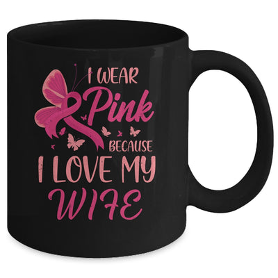 I Wear Pink I Love My Wife Breast Cancer Awareness Mug | siriusteestore