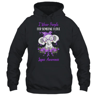 I Wear Purple For Lupus Awareness Ribbon Elephant Shirt & Hoodie | siriusteestore