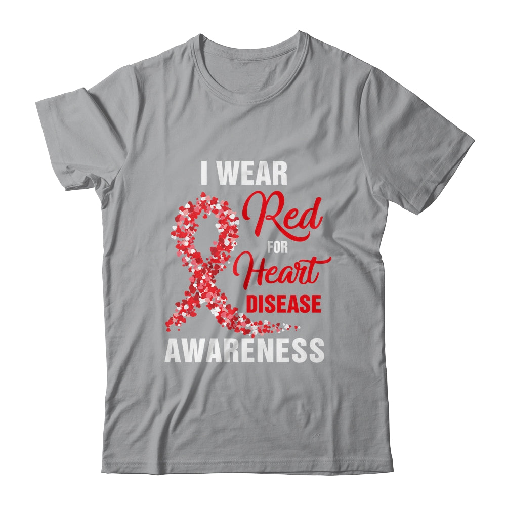 I Wear Red For Heart Disease Awareness Month In February Shirt & Hoodie | siriusteestore