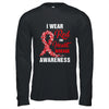 I Wear Red For Heart Disease Awareness Month In February Shirt & Hoodie | siriusteestore