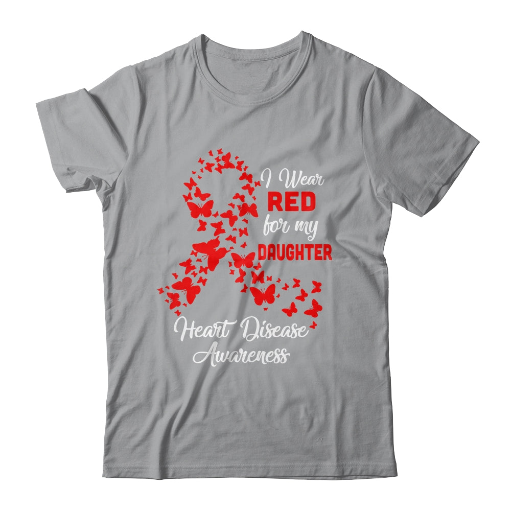 I Wear Red For My Daughter Heart Disease Awareness Shirt & Hoodie | siriusteestore