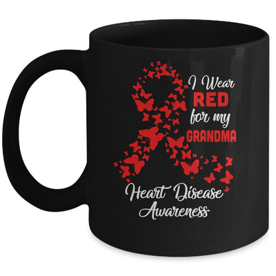 I Wear Red For My Grandma Heart Disease Awareness Mug | siriusteestore