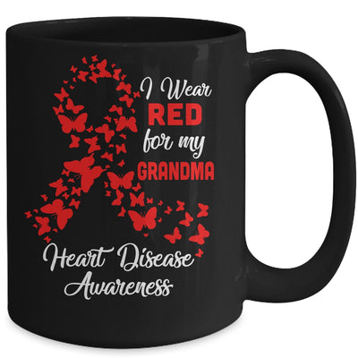 I Wear Red For My Grandma Heart Disease Awareness Mug | siriusteestore