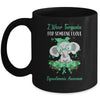 I Wear Turquoise For Dysautonomia Awareness Ribbon Elephant Mug | siriusteestore