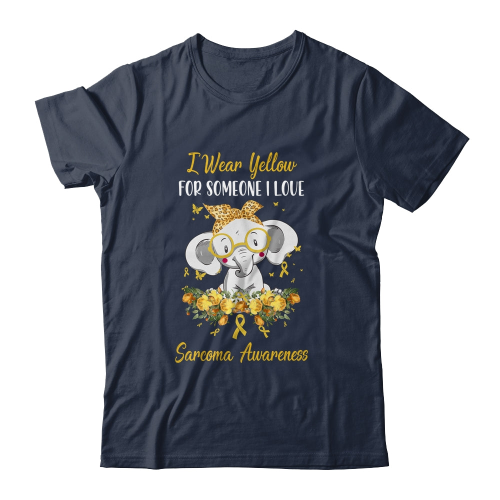 I Wear Yellow For Sarcoma Awareness Ribbon Elephant Shirt & Hoodie | siriusteestore