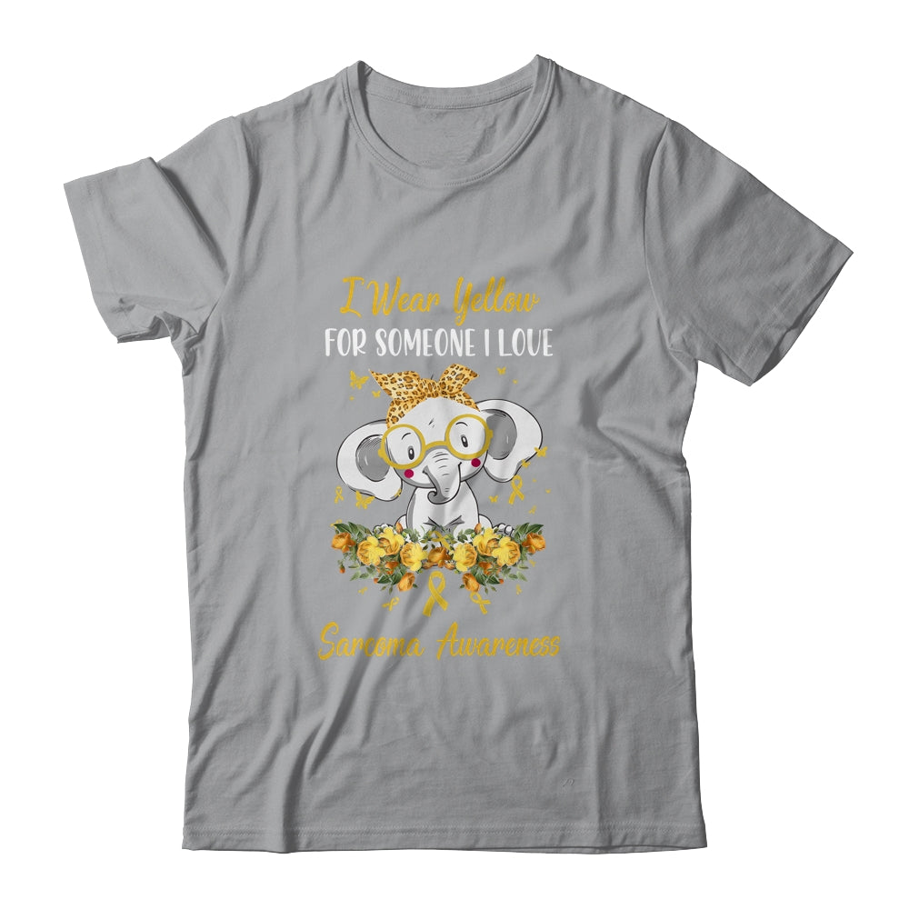 I Wear Yellow For Sarcoma Awareness Ribbon Elephant Shirt & Hoodie | siriusteestore