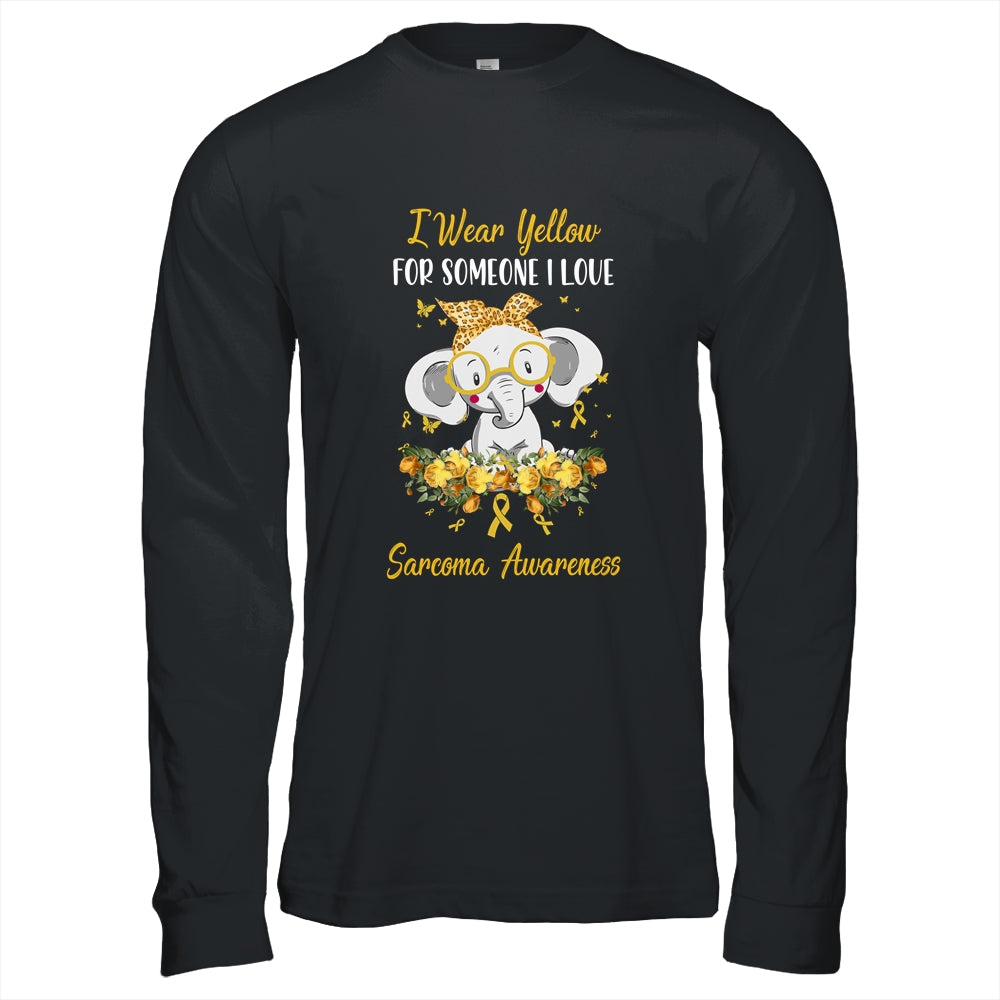 I Wear Yellow For Sarcoma Awareness Ribbon Elephant Shirt & Hoodie | siriusteestore
