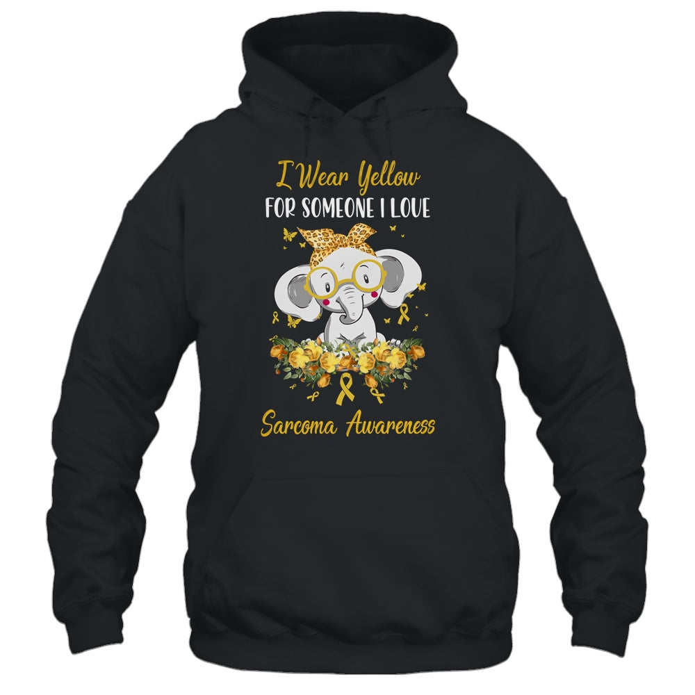 I Wear Yellow For Sarcoma Awareness Ribbon Elephant Shirt & Hoodie | siriusteestore