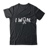 I Won Survivor Brain Cancer Awareness Warrior Grey Ribbon Shirt & Hoodie | siriusteestore