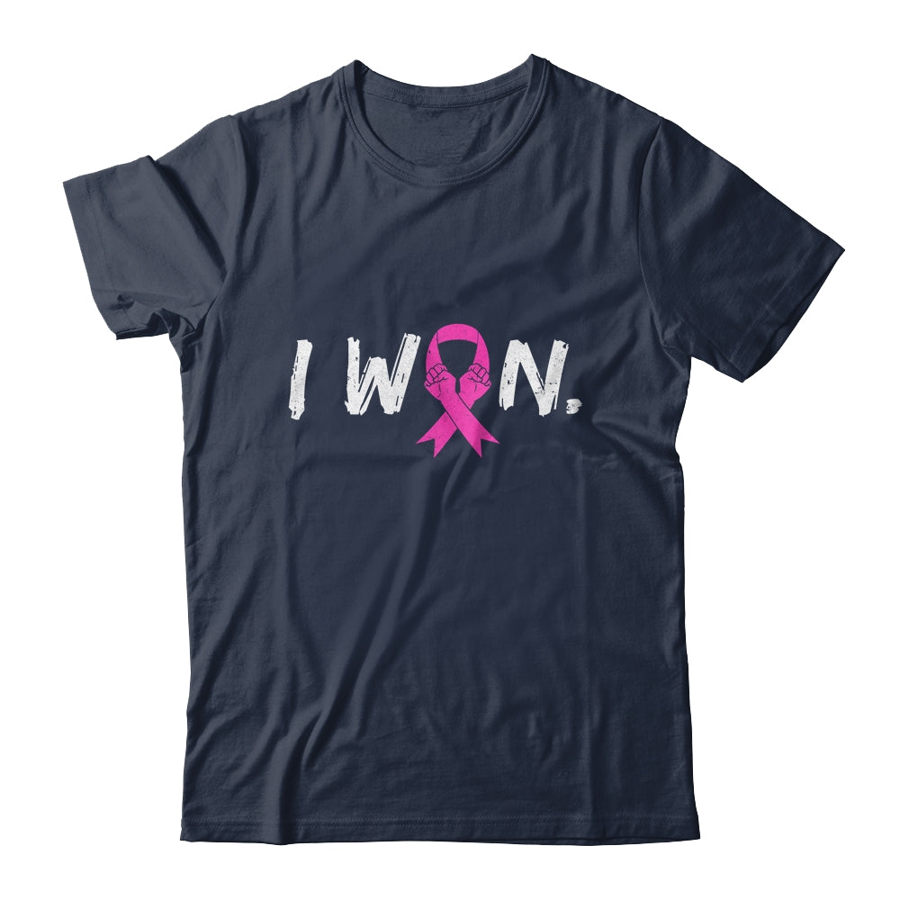 I Won Survivor Breast Cancer Awareness Warrior Pink Ribbon Shirt & Hoodie | siriusteestore