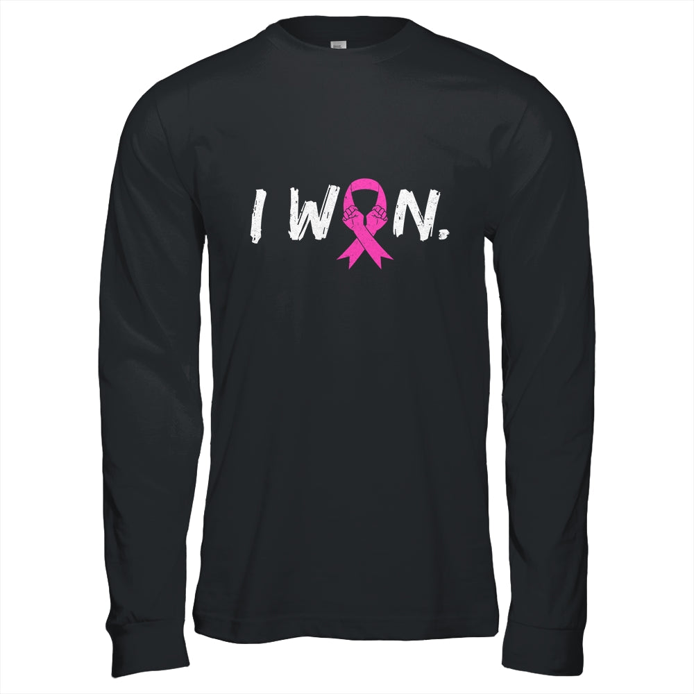 I Won Survivor Breast Cancer Awareness Warrior Pink Ribbon Shirt & Hoodie | siriusteestore