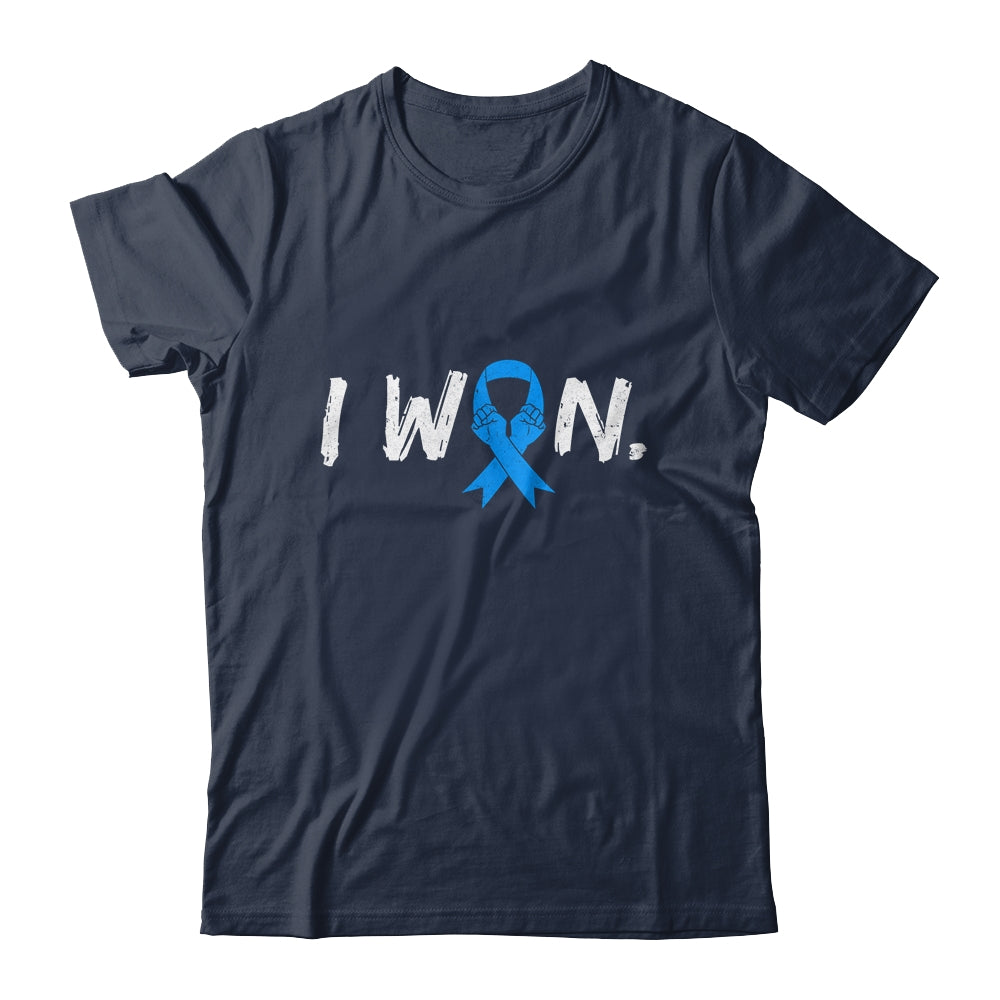I Won Survivor Diabetes Awareness Warrior Blue Ribbon Shirt & Hoodie | siriusteestore