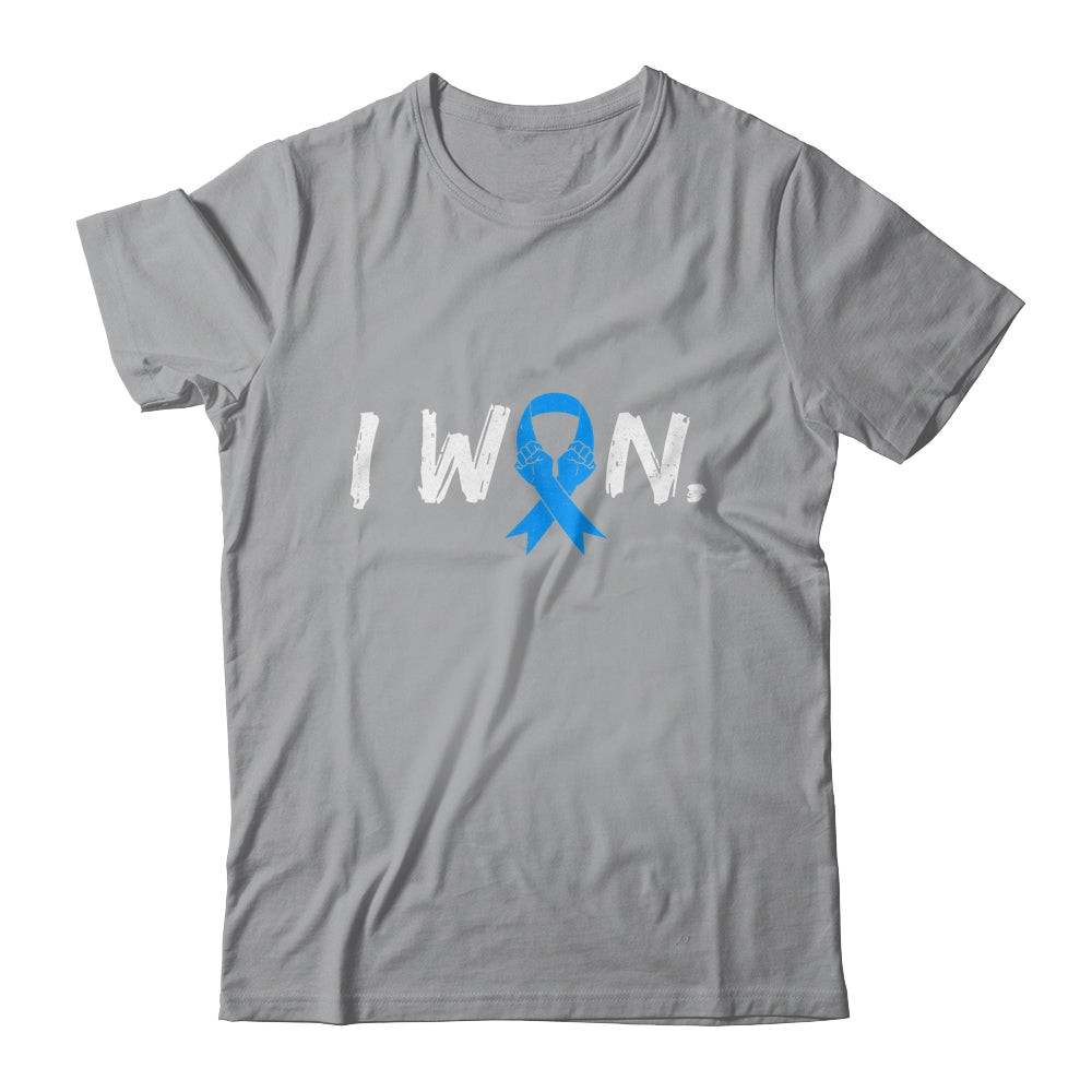 I Won Survivor Diabetes Awareness Warrior Blue Ribbon Shirt & Hoodie | siriusteestore