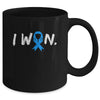 I Won Survivor Diabetes Awareness Warrior Blue Ribbon Mug | siriusteestore
