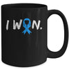 I Won Survivor Diabetes Awareness Warrior Blue Ribbon Mug | siriusteestore