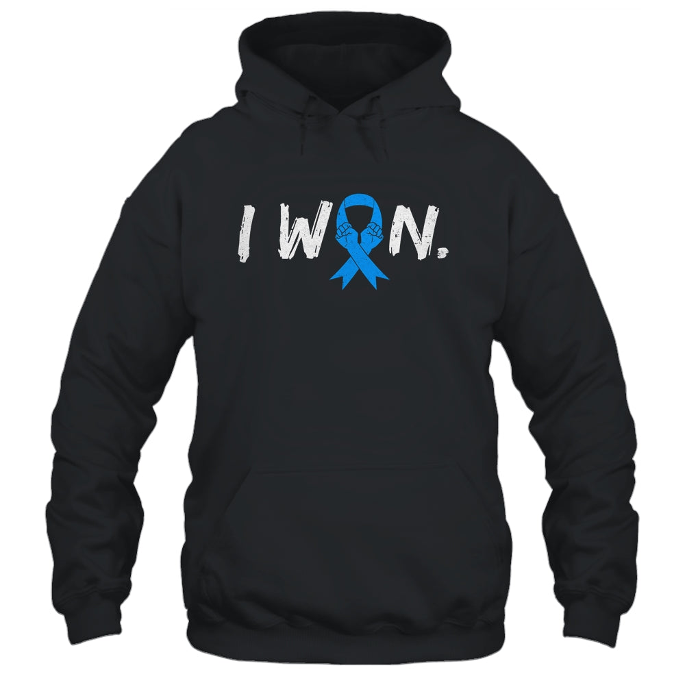 I Won Survivor Diabetes Awareness Warrior Blue Ribbon Shirt & Hoodie | siriusteestore