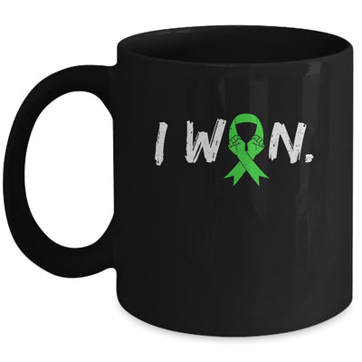 I Won Survivor Lymphoma Awareness Warrior Green Ribbon Mug | siriusteestore