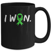 I Won Survivor Lymphoma Awareness Warrior Green Ribbon Mug | siriusteestore