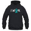 I Won Survivor Ovarian Cancer Awareness Warrior Teal Ribbon Shirt & Hoodie | siriusteestore