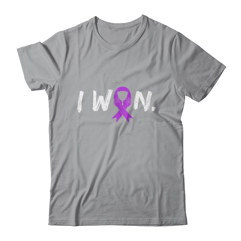 I Won Survivor Pancreatic Awareness Warrior Purple Ribbon Shirt & Hoodie | siriusteestore