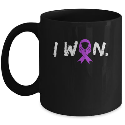 I Won Survivor Pancreatic Awareness Warrior Purple Ribbon Mug | siriusteestore