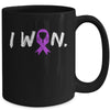 I Won Survivor Pancreatic Awareness Warrior Purple Ribbon Mug | siriusteestore