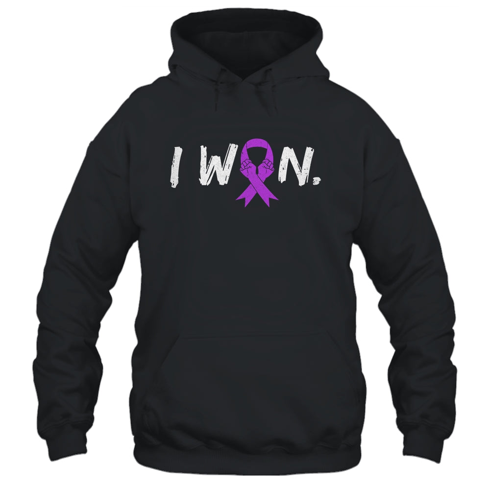 I Won Survivor Pancreatic Awareness Warrior Purple Ribbon Shirt & Hoodie | siriusteestore