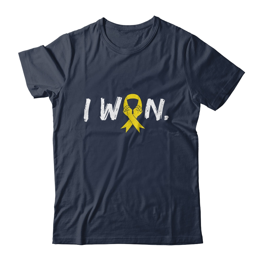 I Won Survivor Sarcoma Awareness Warrior Yellow Ribbon Shirt & Hoodie | siriusteestore