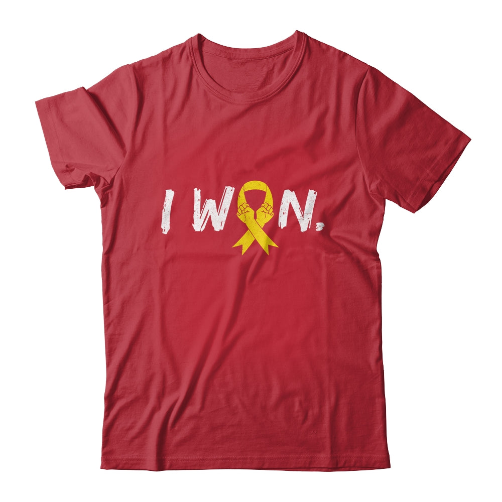 I Won Survivor Sarcoma Awareness Warrior Yellow Ribbon Shirt & Hoodie | siriusteestore
