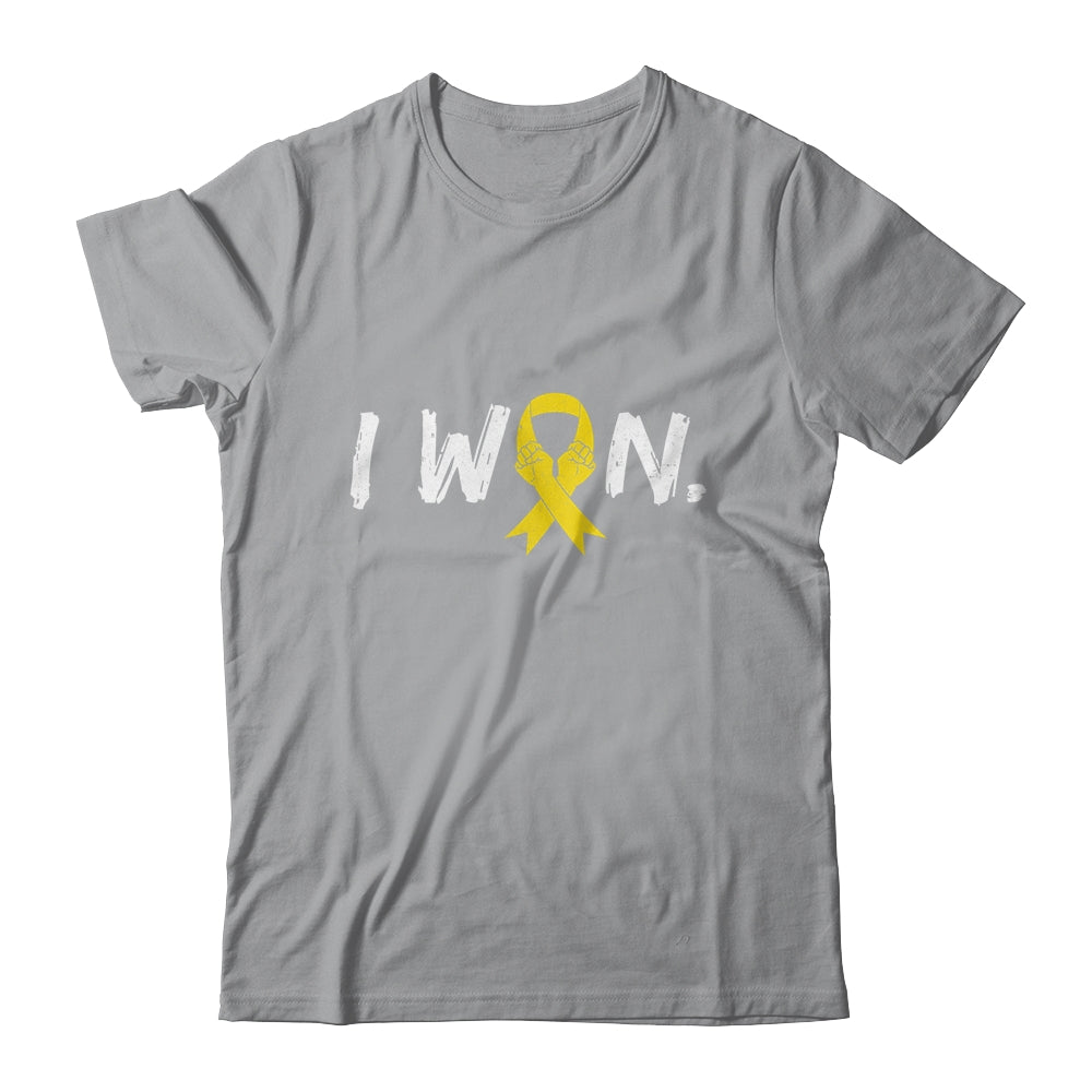I Won Survivor Sarcoma Awareness Warrior Yellow Ribbon Shirt & Hoodie | siriusteestore
