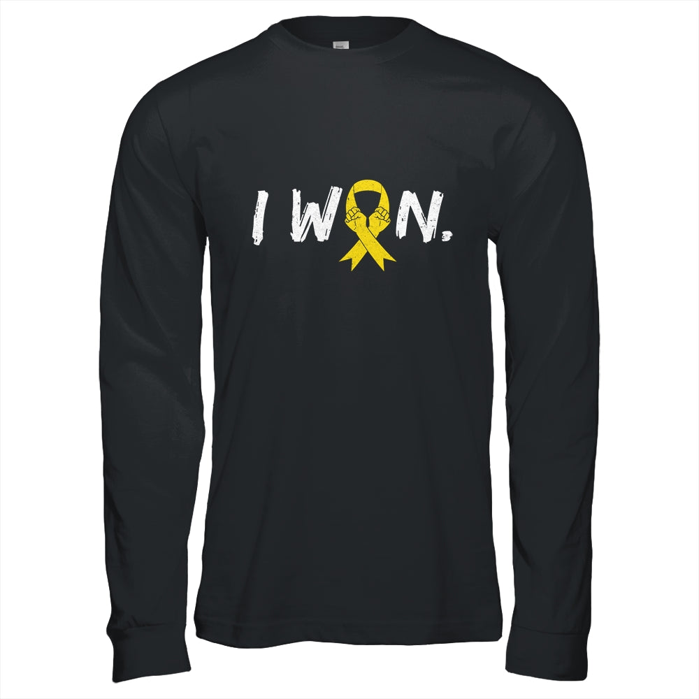 I Won Survivor Sarcoma Awareness Warrior Yellow Ribbon Shirt & Hoodie | siriusteestore