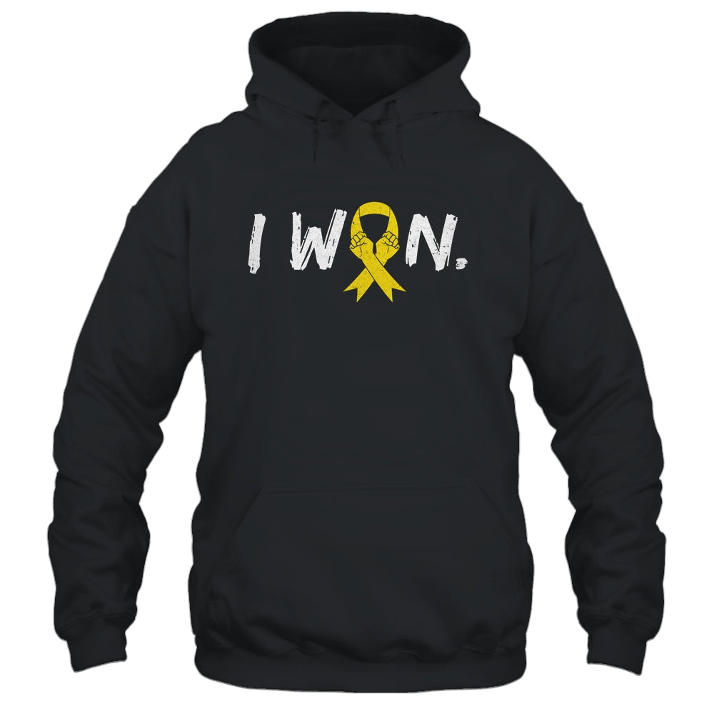 I Won Survivor Sarcoma Awareness Warrior Yellow Ribbon Shirt & Hoodie | siriusteestore