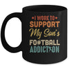 I Work To Support My Sons Football Addiction Vintage Mug | siriusteestore