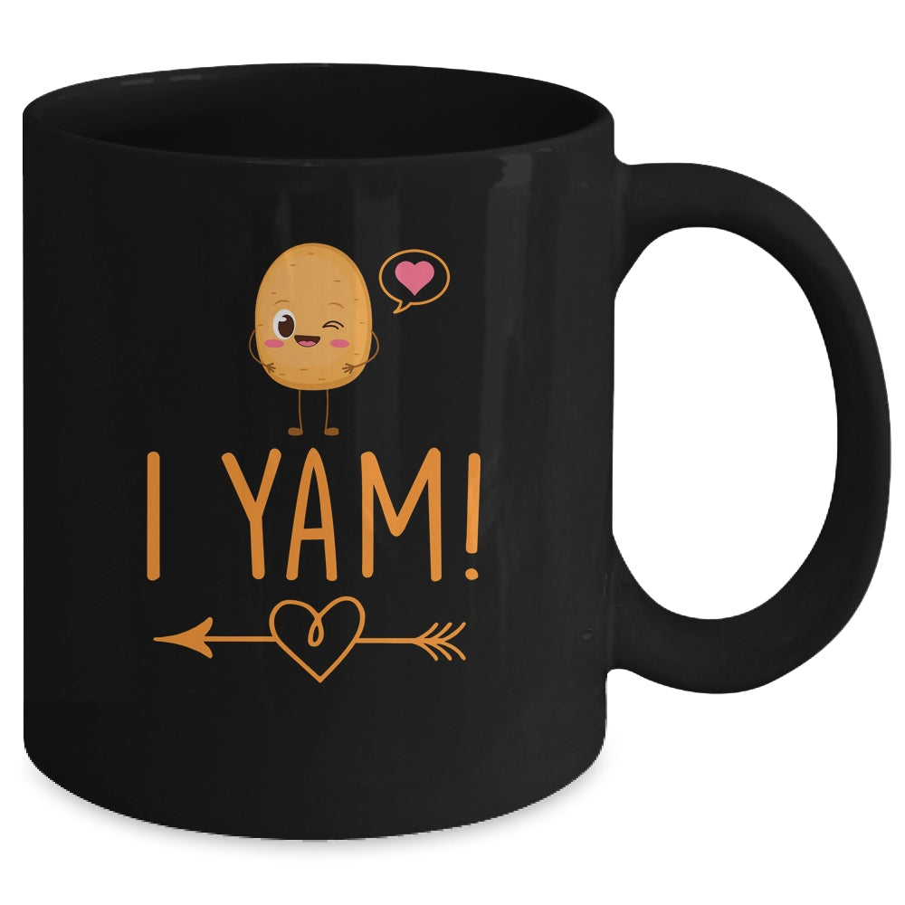 I Yam She's My Sweet Potato Thanksgiving Matching Couples Mug | siriusteestore