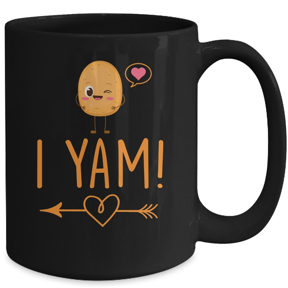 I Yam She's My Sweet Potato Thanksgiving Matching Couples Mug | siriusteestore