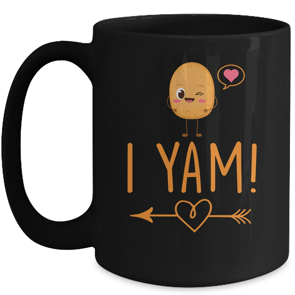I Yam She's My Sweet Potato Thanksgiving Matching Couples Mug | siriusteestore