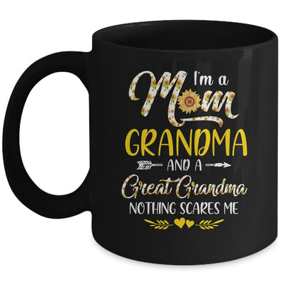 I'm A Mom Grandma Great Nothing Scares Me Mothers Day Mug | siriusteestore