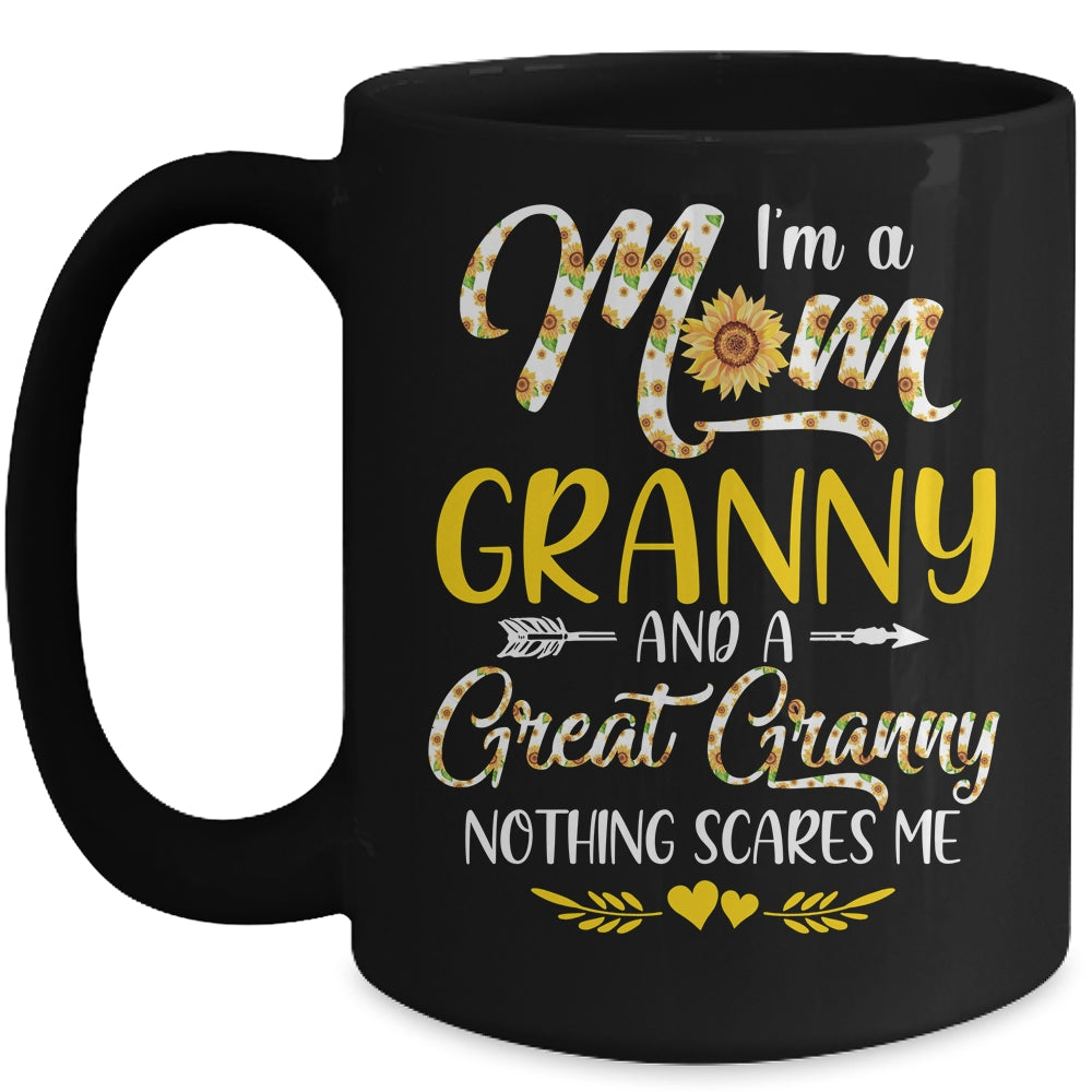 I'm A Mom Granny Great Nothing Scares Me Mothers Day Mug | siriusteestore