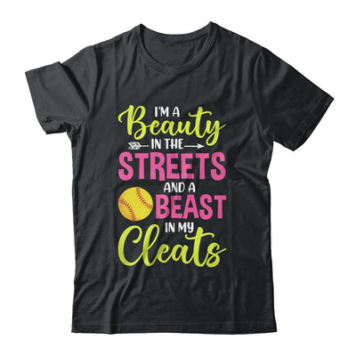 I'm Beauty In The Street Beast In My Cleats Girls Softball Shirt & Tank Top | siriusteestore