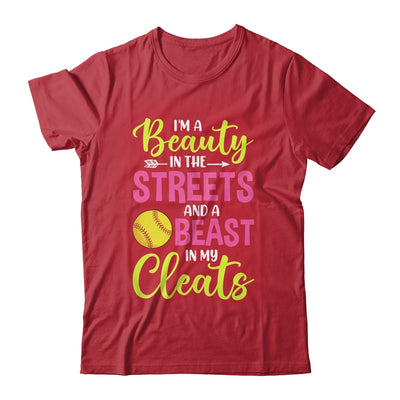 I'm Beauty In The Street Beast In My Cleats Girls Softball Shirt & Tank Top | siriusteestore