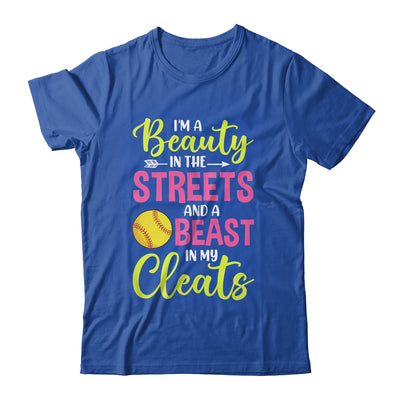 I'm Beauty In The Street Beast In My Cleats Girls Softball Shirt & Tank Top | siriusteestore