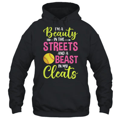 I'm Beauty In The Street Beast In My Cleats Girls Softball Shirt & Tank Top | siriusteestore
