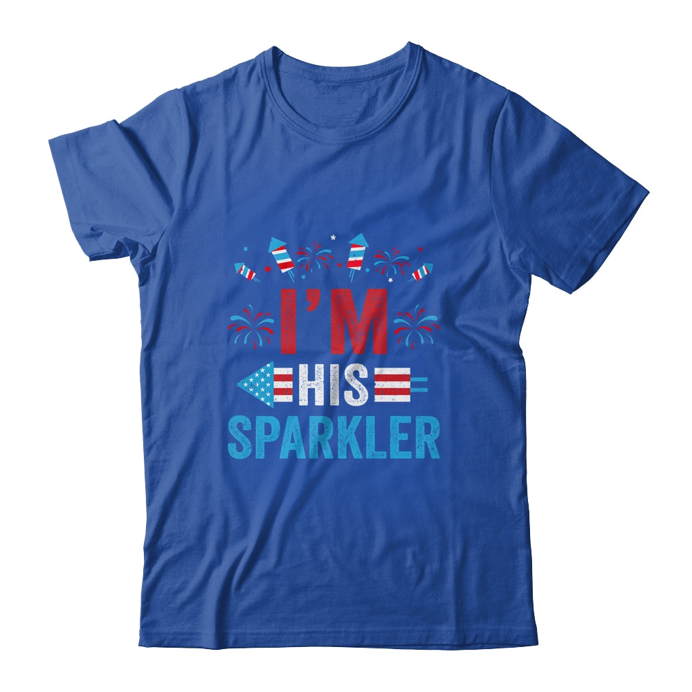I'm His Sparkler His And Her 4th Of July Matching Couples Shirt & Tank Top | siriusteestore