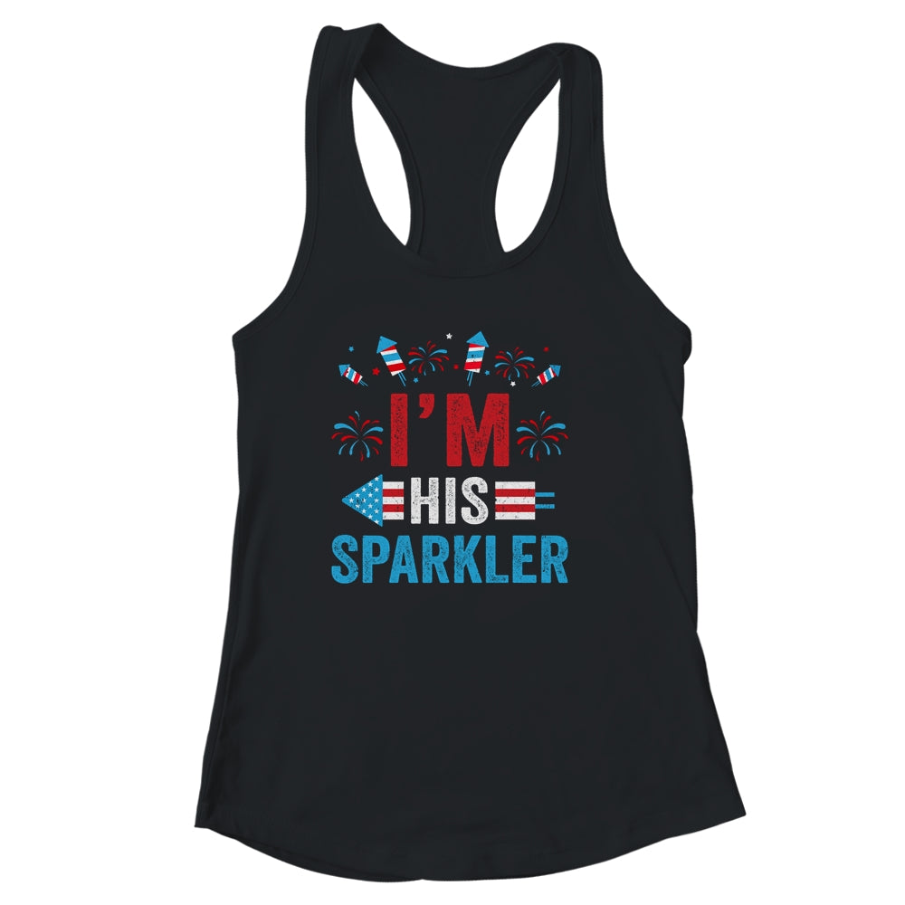 I'm His Sparkler His And Her 4th Of July Matching Couples Shirt & Tank Top | siriusteestore