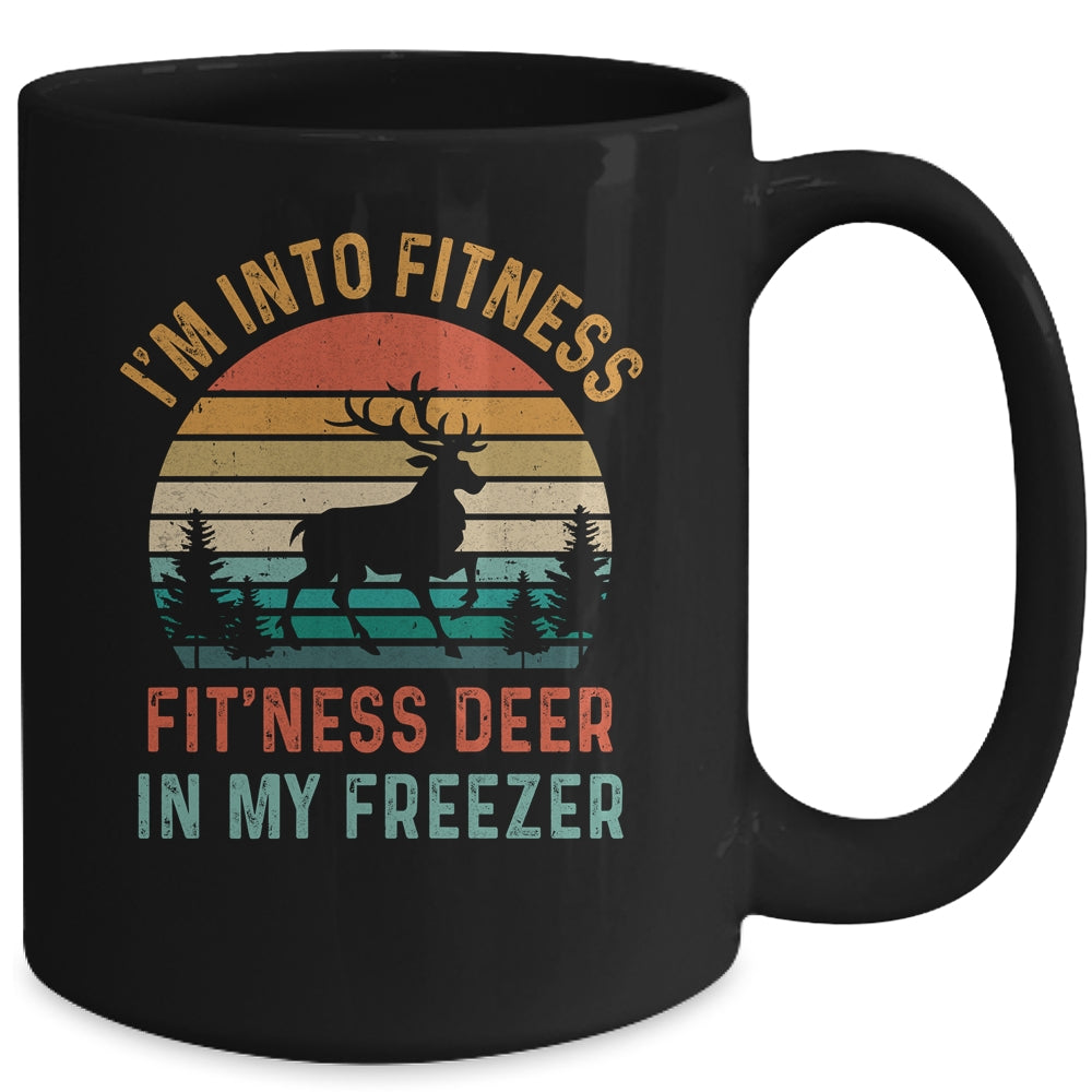 I'm Into Fitness Fit'Ness Whole Deer In My Freezer Vintage Mug | siriusteestore