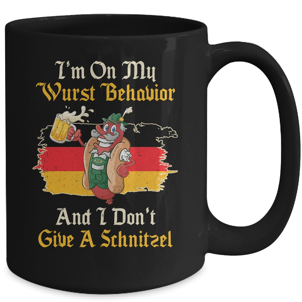 I'm On My Wurst Behavior And I Don't Give A Schnitzel Mug | siriusteestore