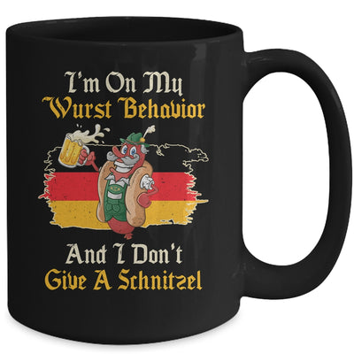 I'm On My Wurst Behavior And I Don't Give A Schnitzel Mug | siriusteestore