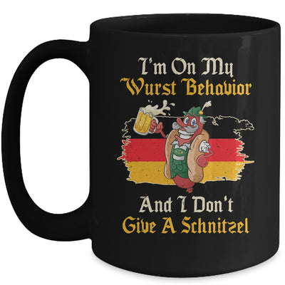 I'm On My Wurst Behavior And I Don't Give A Schnitzel Mug | siriusteestore