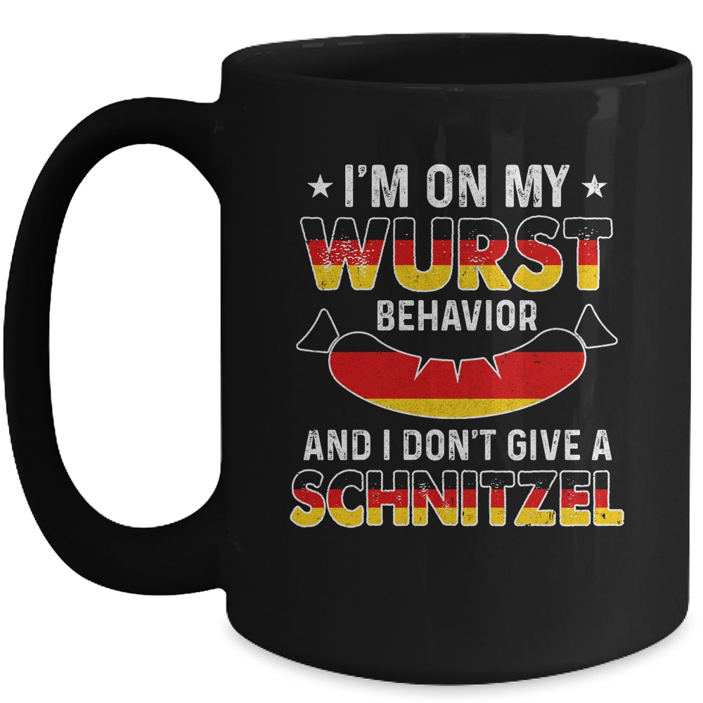 I'm On My Wurst Behavior I Don't Give Schnitzel Oktoberfest Mug | siriusteestore